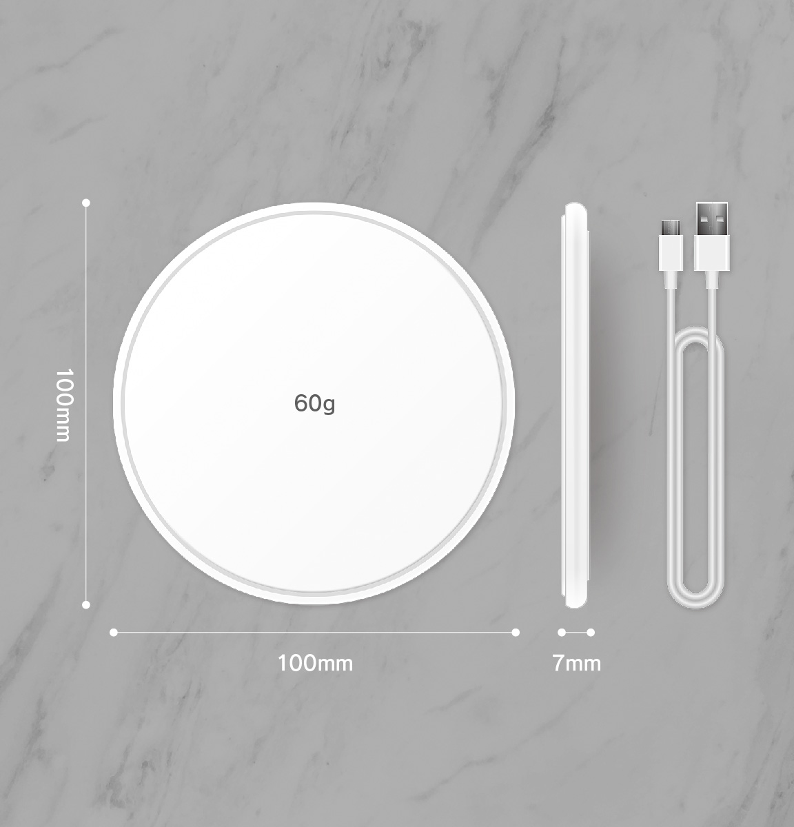 WIRELESS CHARGER Circle size